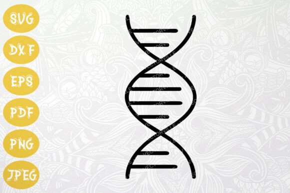 DNA Helix Icon SVG for Science Crafts