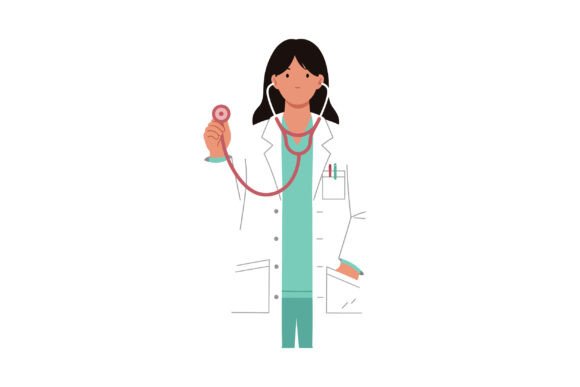 Female Doctor with Stethoscope Medical P