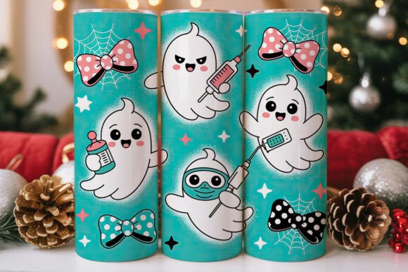 Kawaii Nurse Ghost 20oz Tumbler Wrap