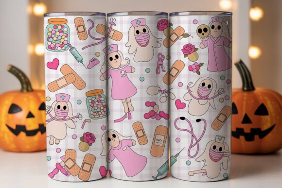 Kawaii Nurse Halloween 20oz Tumbler Wrap