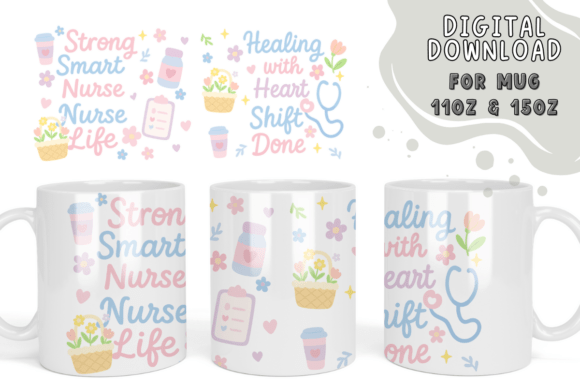 Nurse Life Mug Wrap Kawaii Healthcare