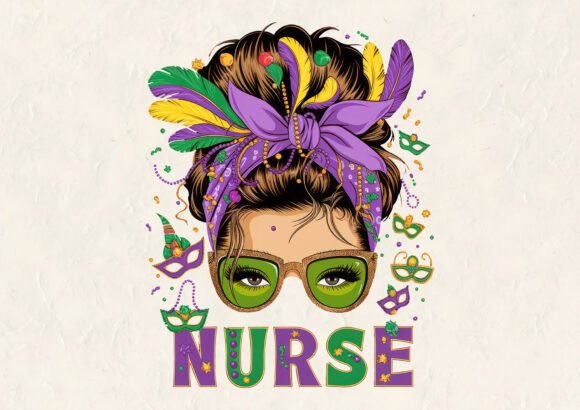 Nurse Mardi Gras T Shirt