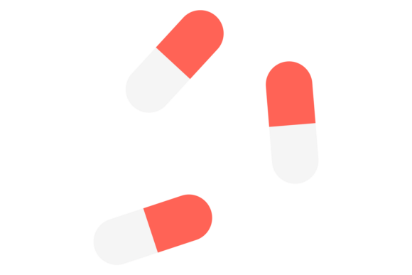 Pills Color Icon: Medical Capsule. Drug